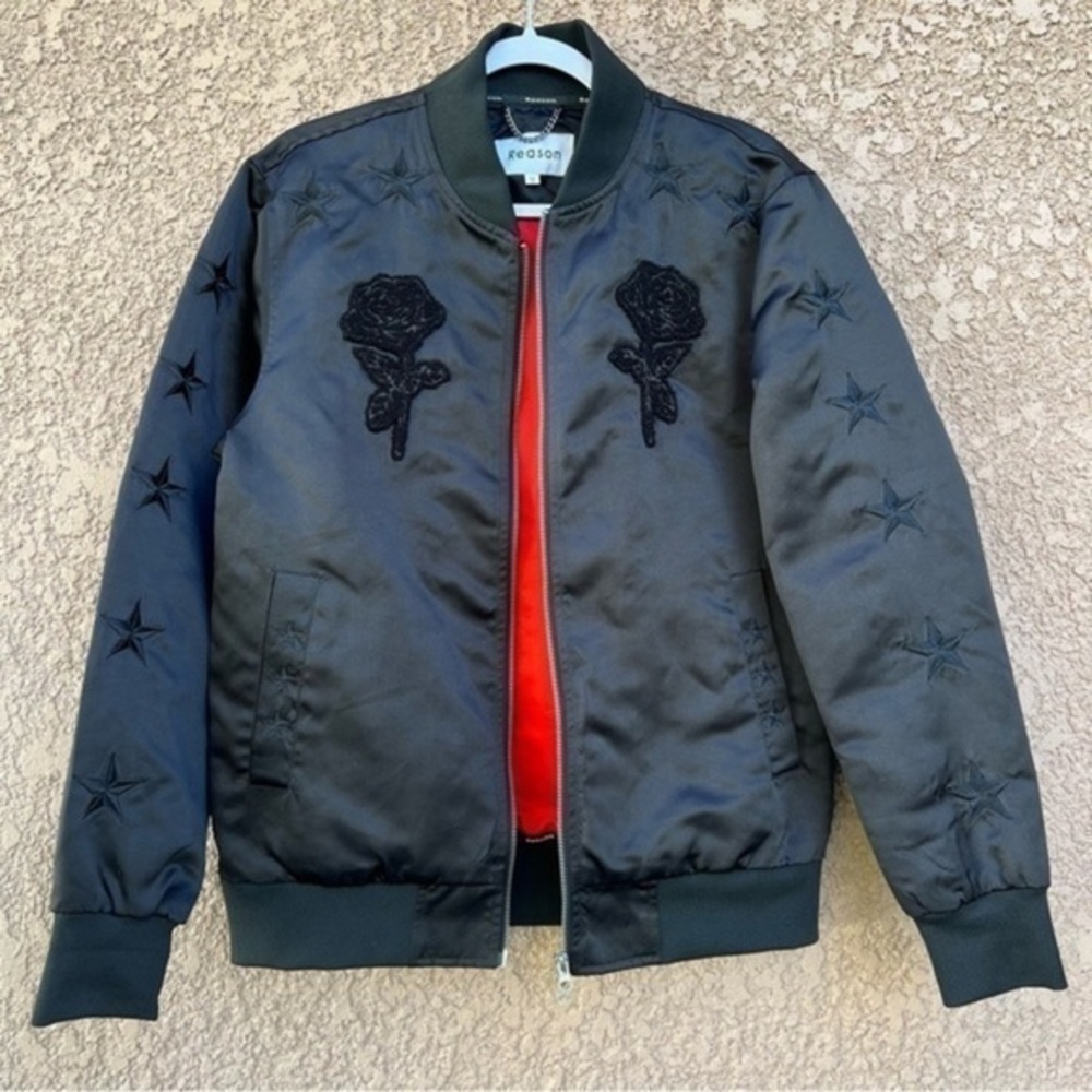 RARE Vintage Custom Reason NY Bomber Varsity‎ Jacket Mens Size Medium